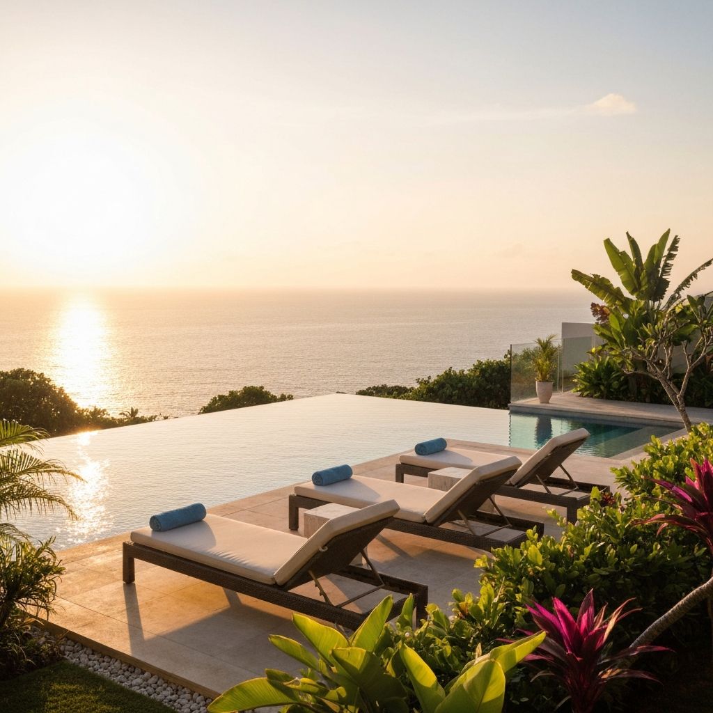 Infinity pool overlooking ocean