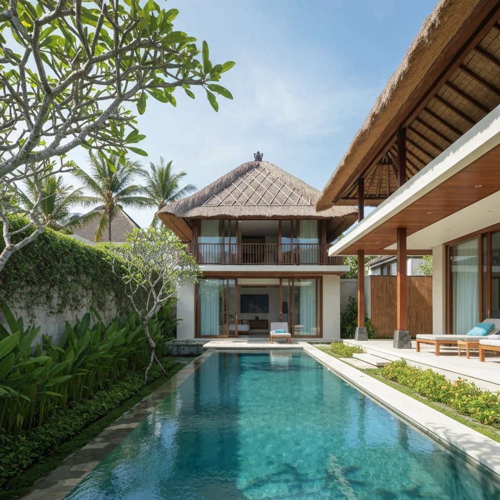Tropical villa with infinity pool