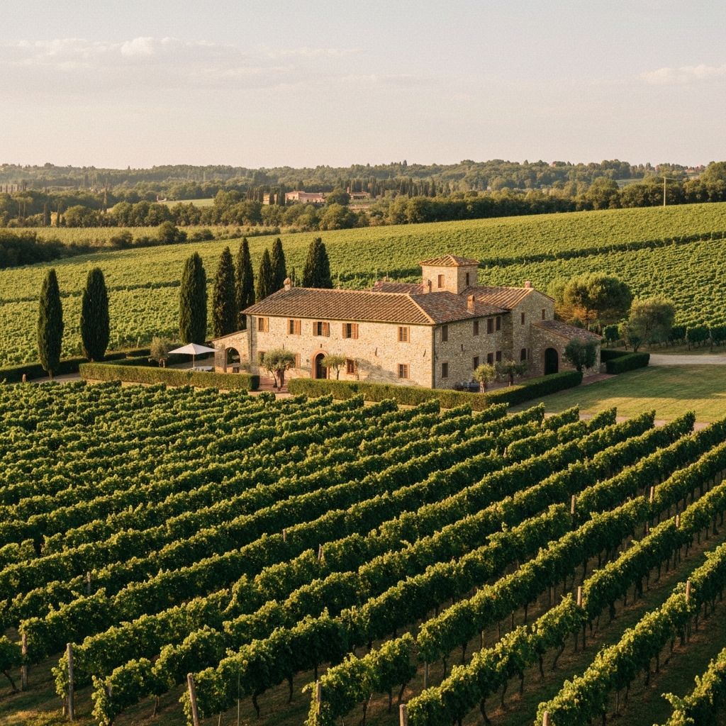 Tuscan vineyard villa